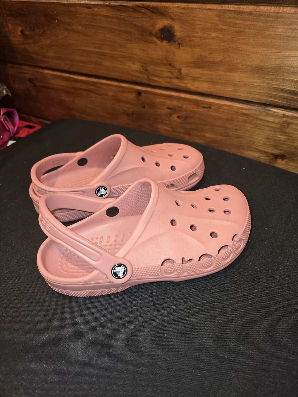Women's Lightweight Pink Crocs with Back Strap